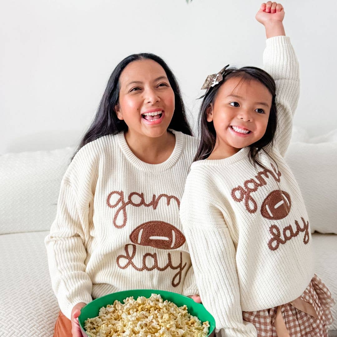 Sweet Wink - Wholesale Knit Sweater - Kids - Game Day Knit Sweater - Mommy and Me - Football5