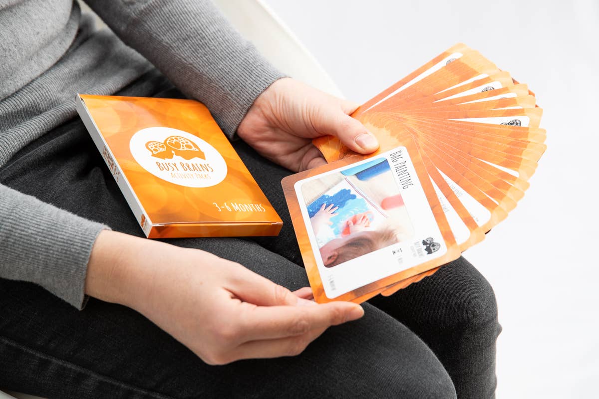 Busy Brains Activity Packs - Wholesale Learning Cards - Kids & Baby - 3-6 Months Activity Cards | Baby Sensory Play Ideas | Gift5