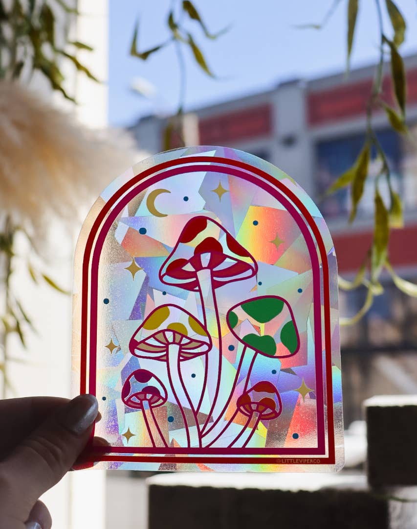 Little Viper Co – Engroshandel Solfanger – Magic Mushroom Suncatcher klistermærke2