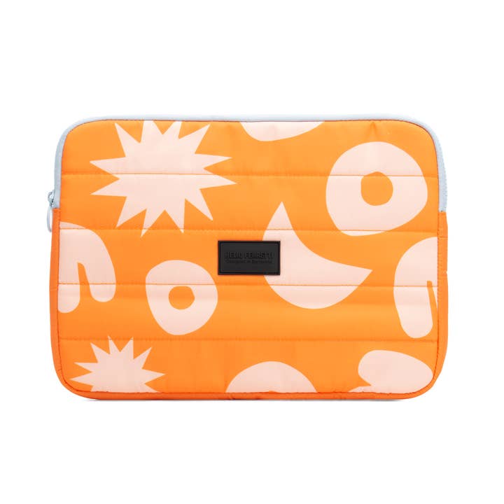 Helio Ferretti Co - Wholesale Laptop/Tablet Case - Women's - Orange Uneven Laptop Sleeve 15" HF