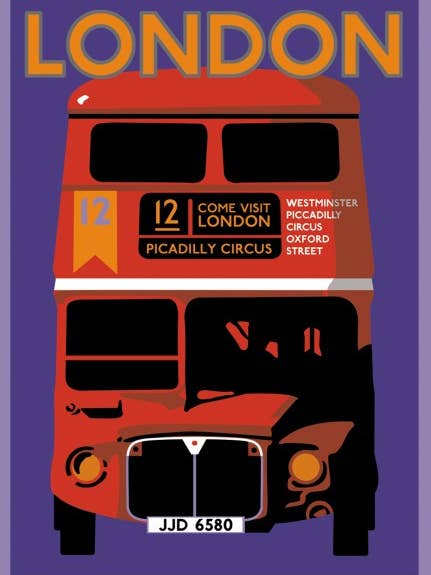 Etiqueta de equipaje de autobús de Londres para venta al por mayor de Linnea Design