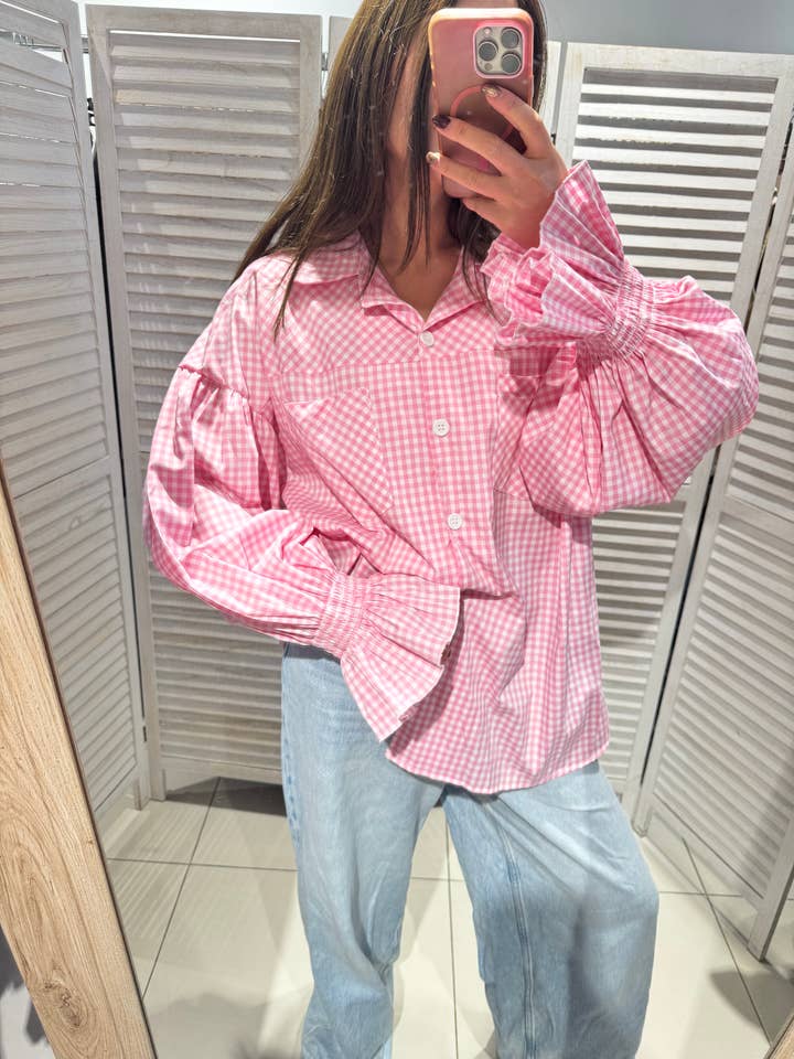 Puff sleeve shirt for wholesale by VICTORIA&ISAAC