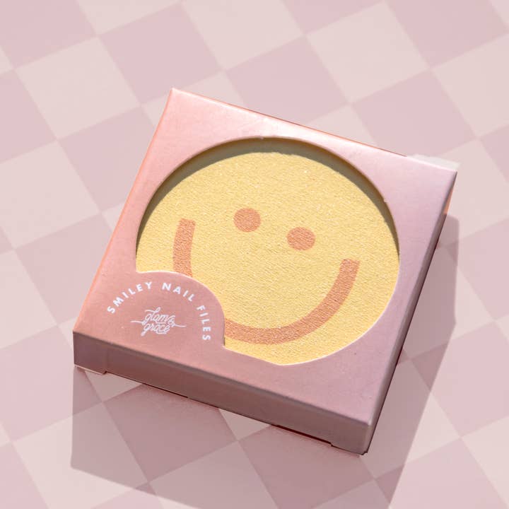Glam & Grace – Engroshandel Neglefil – Sæt med 3 dobbeltsidede neglefile med smiley1