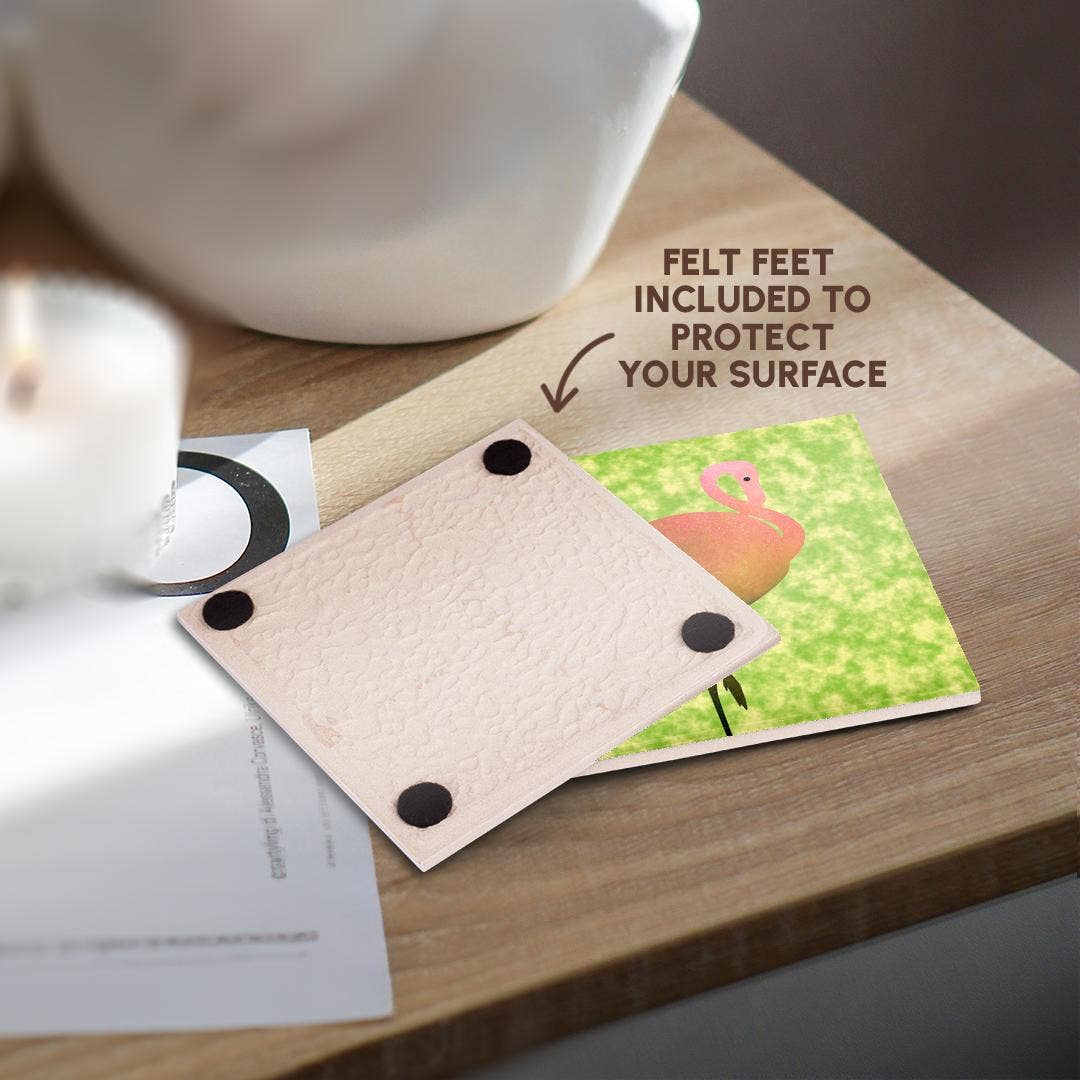 3dRose - Vendita all'ingrosso Sottobicchiere - 3dRose, FLAMANGO - Design Divertente di Fenicottero, Sottobicchiere3