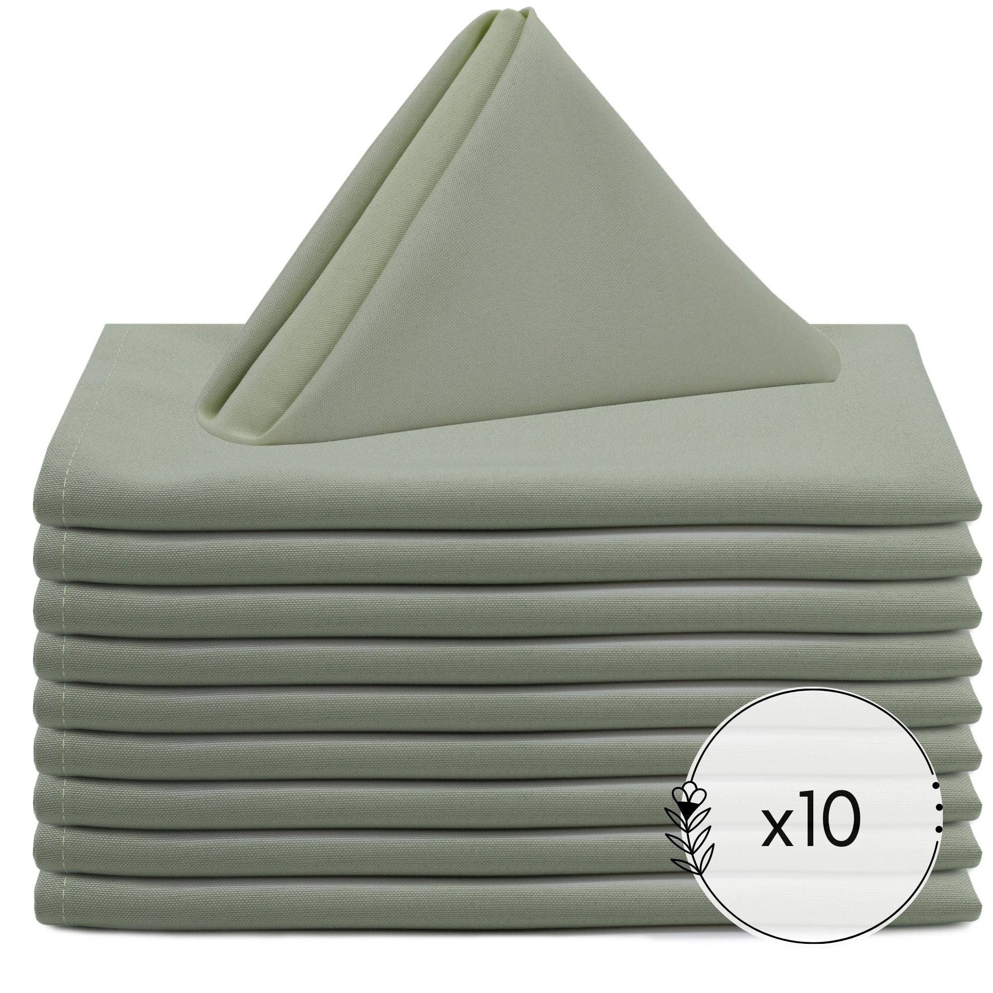 YOUR CHAIR COVERS - Wholesale Dinner & Cloth Napkin - 20 Inch Polyester Cloth Napkins Sage (Pack of 10)2