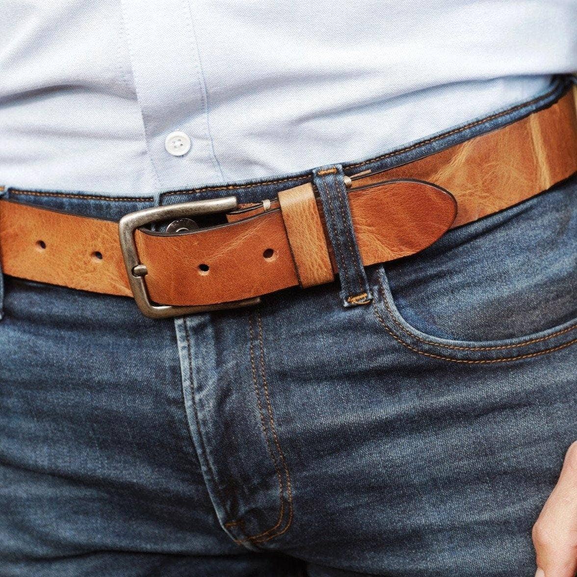 Amsterdam Heritage Leather Belts, Bags, Jackets & Apparel - Vente Ceinture – femme - Dani | Ceinture classique décontractée en cuir robuste à boucle argentée 9