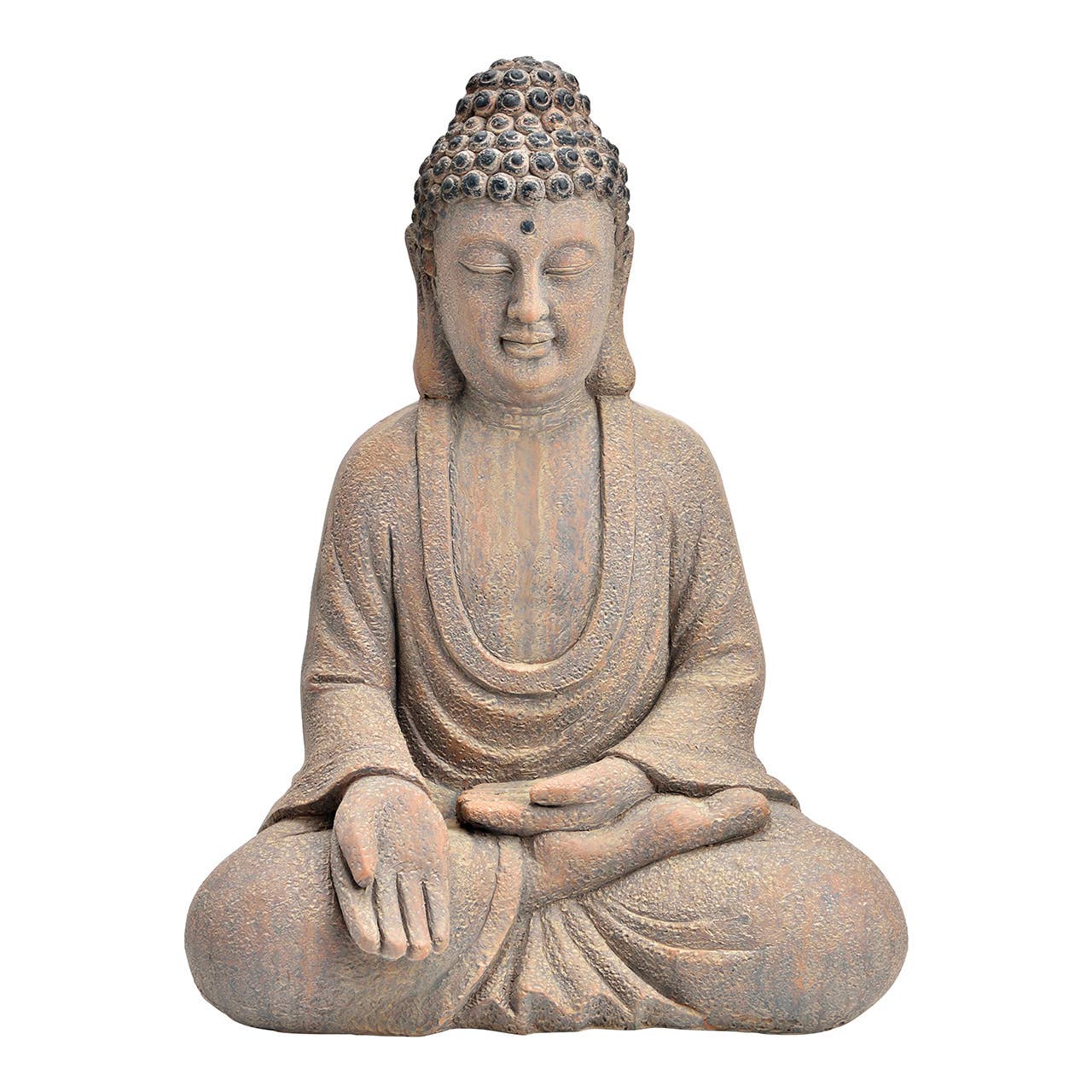 Wurm - Vendita all'ingrosso Statuette decorative - Buddha in magnesia antico marrone (L/A/P) 42x58x31cm0