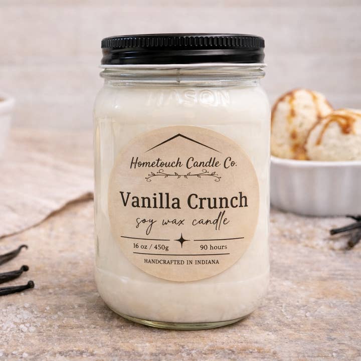 Vanilla Crunch Candle for wholesale by Hometouch Candle Co.