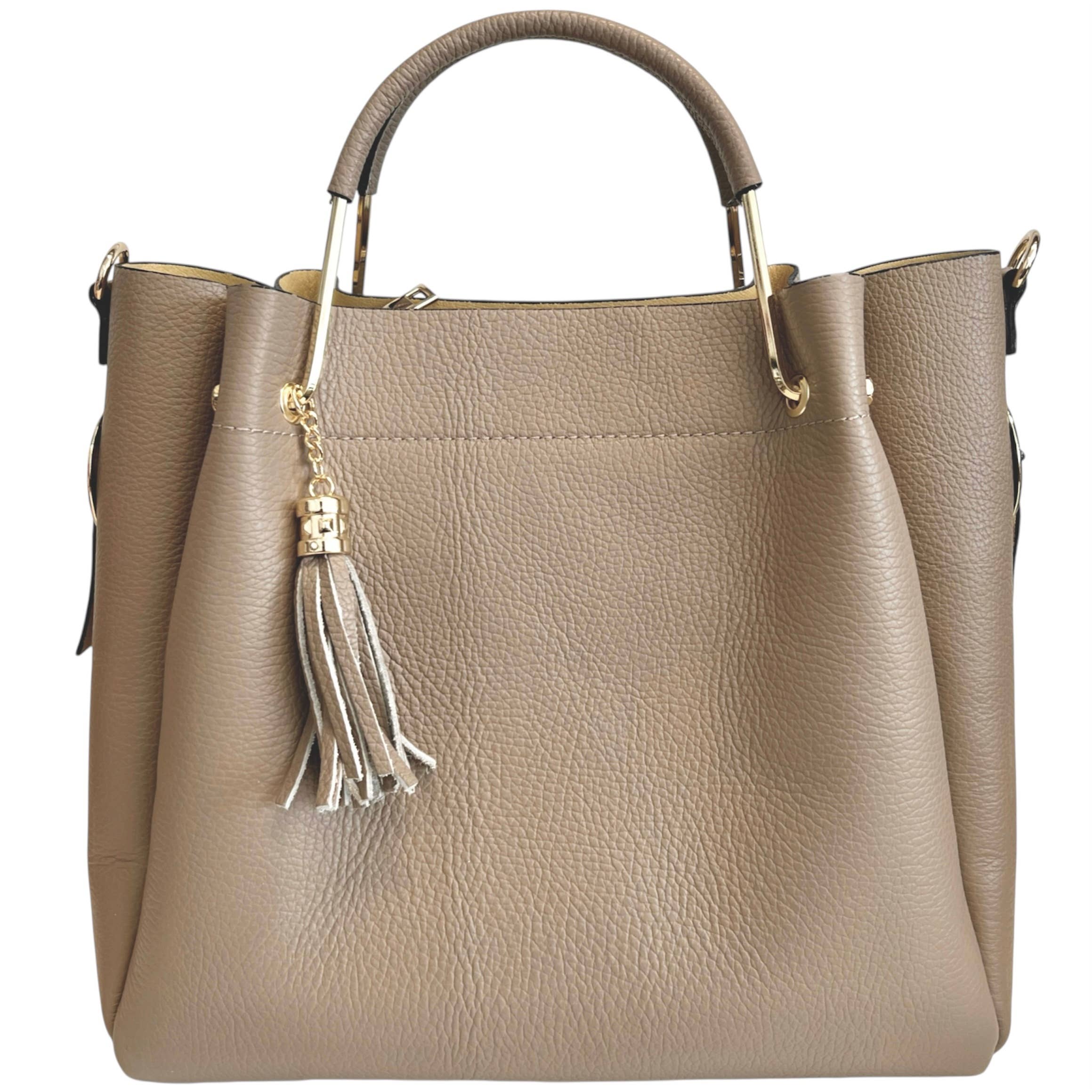 MODARNO – wholesale Top handle bag – women's – Modarno Women's Bucket Bag in Genuine Leather + Inner Bag mo27