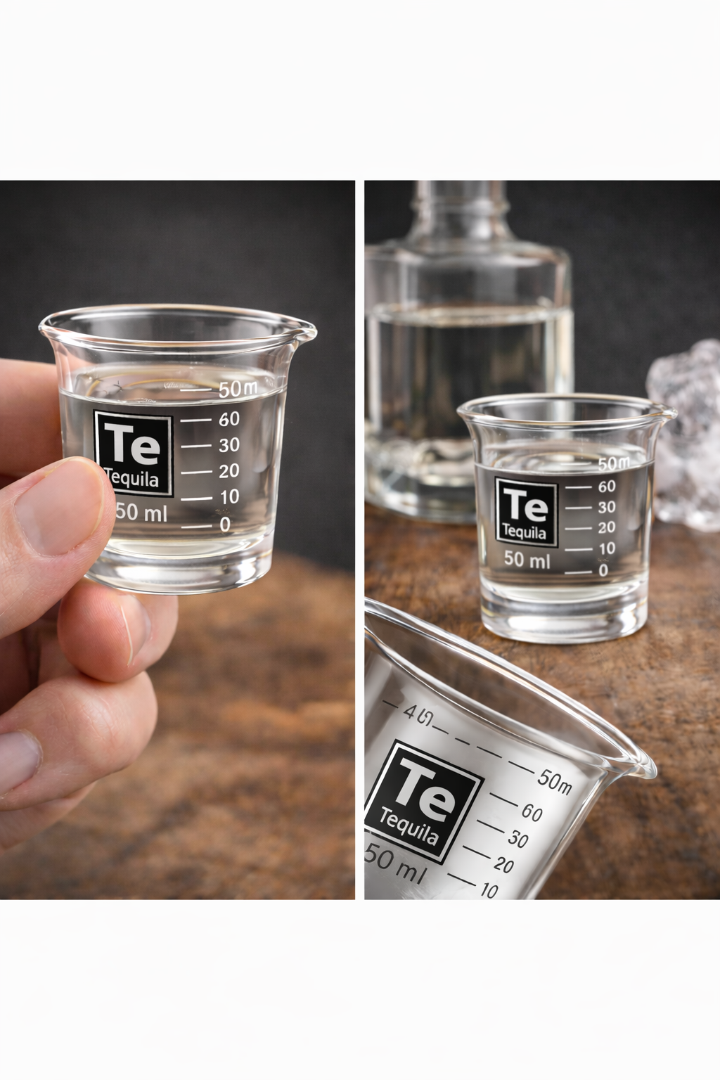 Ted Miller Innovation – Copo de shot por atacado – Copo de Shot de 50 ml em Forma de Becker – Tequila (Borosilicato)1
