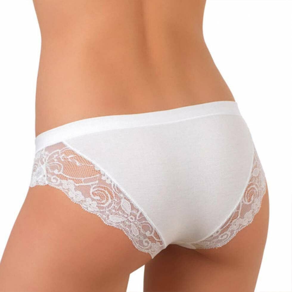 Evidence - Wholesale Underwear - Women's - Women's Hipster Bottom with Lace Insert White2