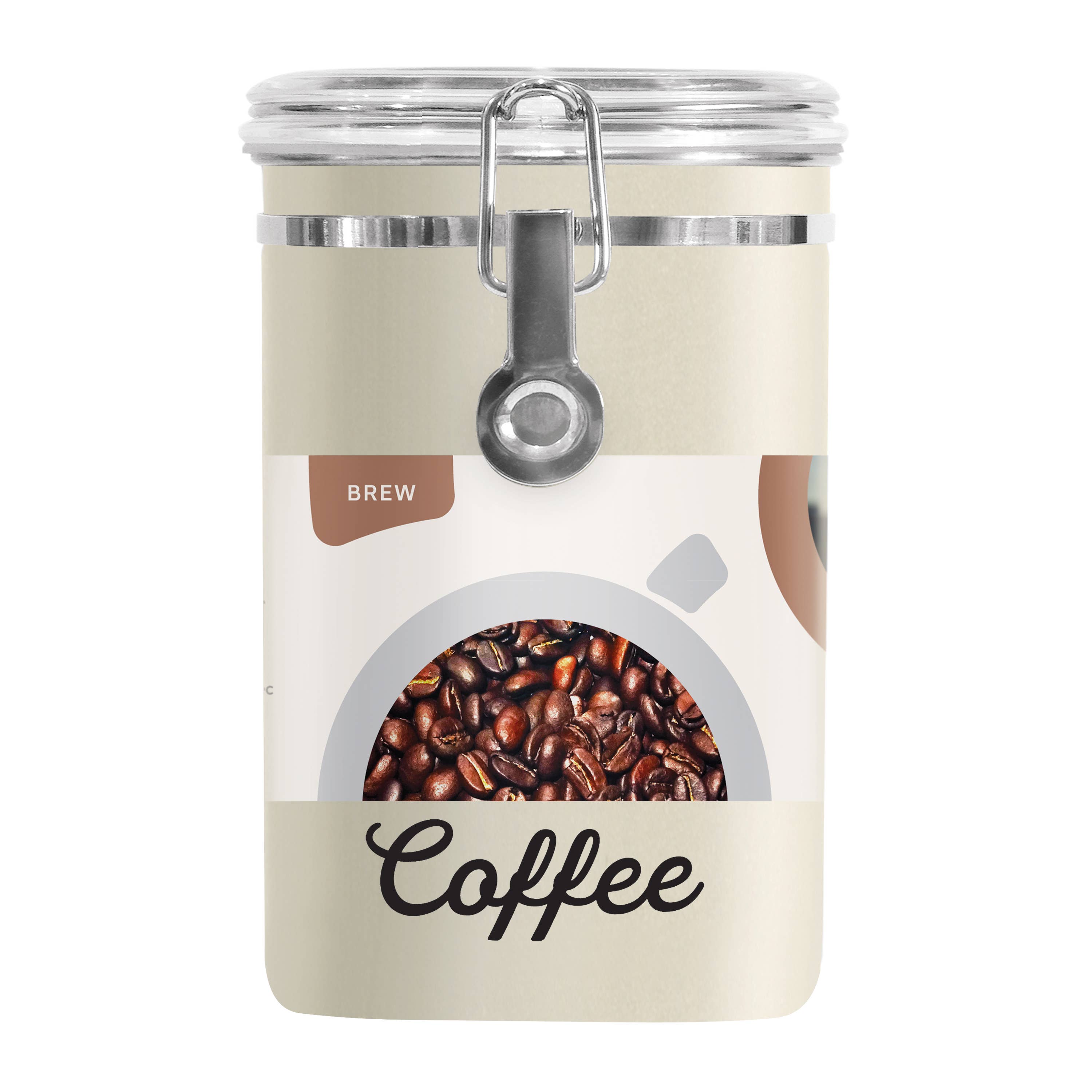 Oggi - Venta al por mayor Recipientes - Bote de café - Acero inoxidable (19 cm de altura, 1,8 litros), gris cálido3