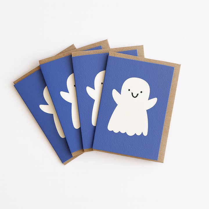 Pack of 6 x Mini ~ Ghost Cards - A7 - Multipack - Halloween for wholesale by Rumble Cards