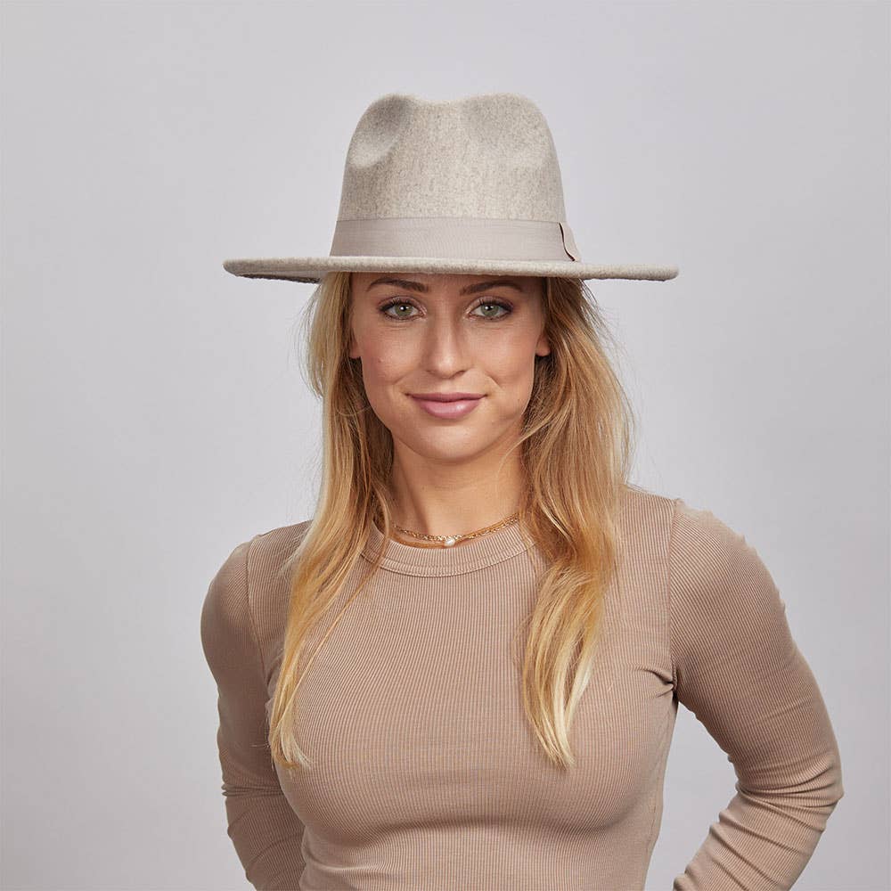 Wholesale Poly Felt Rancher Hat Style Crystal (Prepack of 12