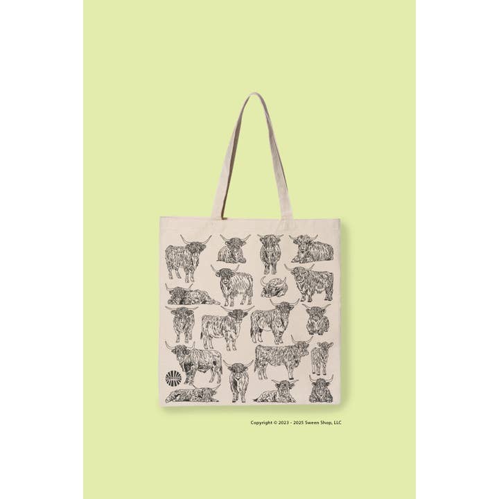 Sween Shop - Wholesale Tote Bag - Unisex - Highland Cow Tote Bag Cowgirl, Cottage Core, Farm Aesthetic2
