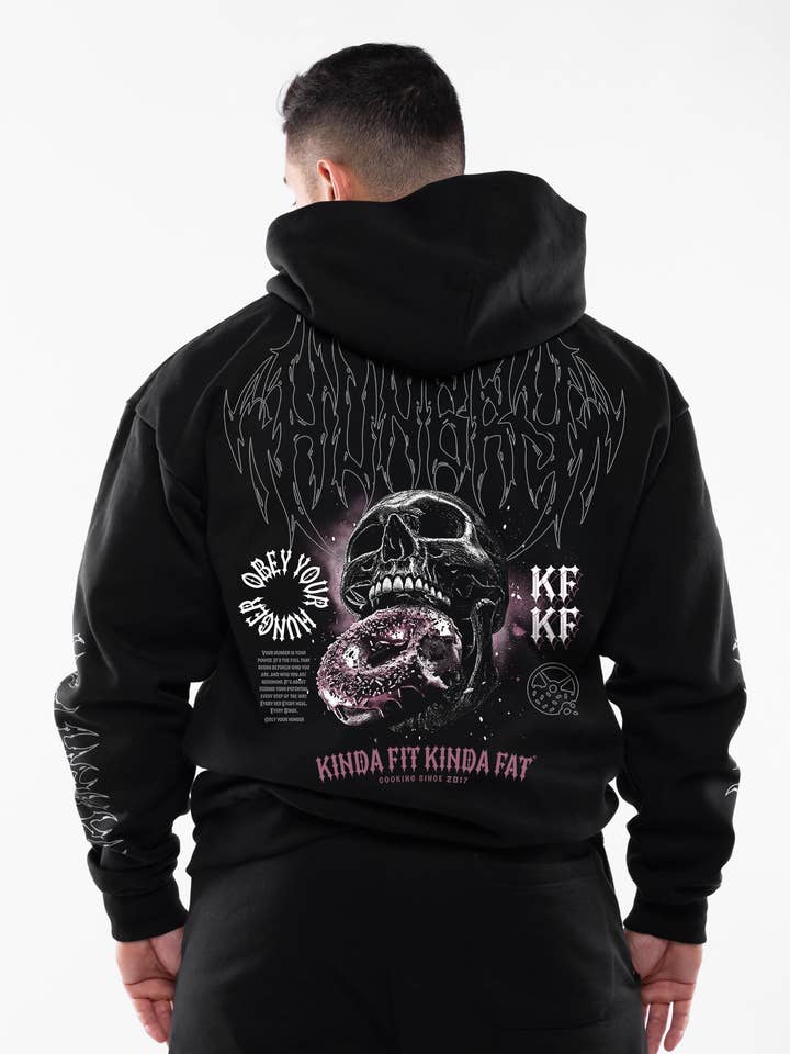 Skull Crusher Tungvægt Overdimensioneret Hættetrøje for engroshandel hos Kinda Fit Kinda Fat