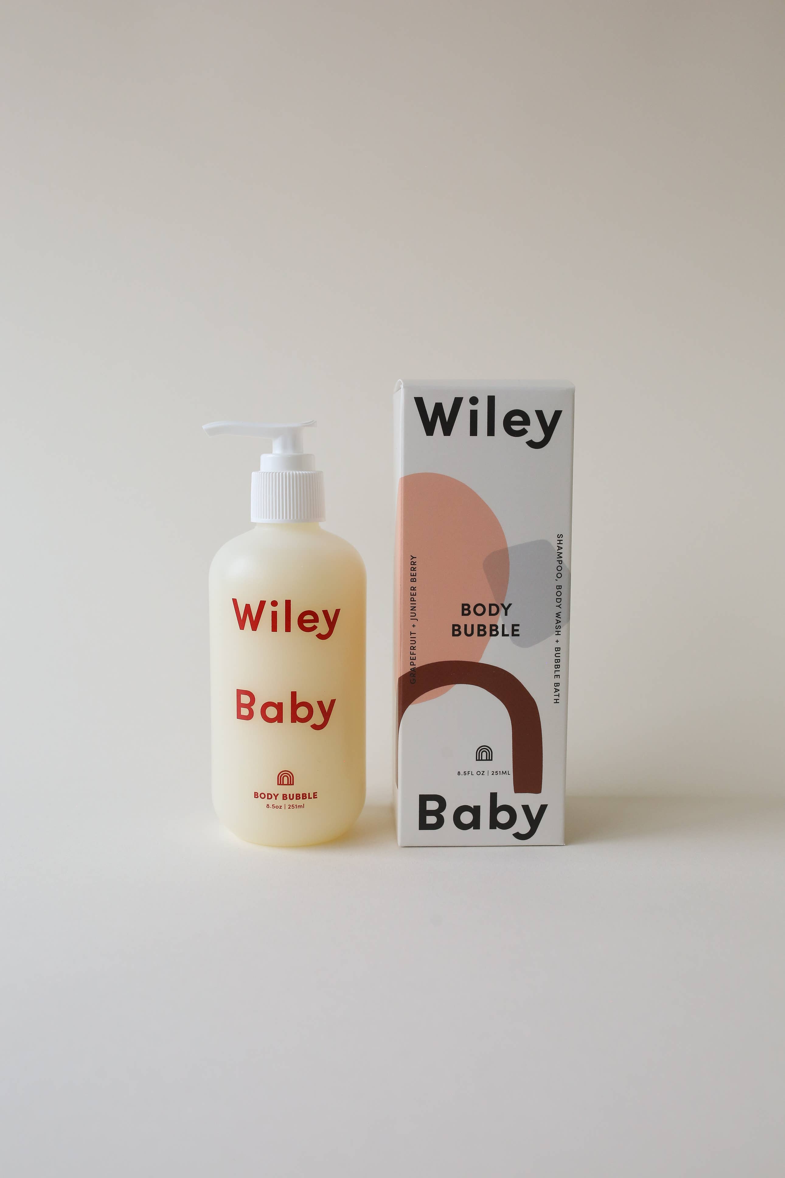 Wiley Body - Vente Gel douche – enfant et bébé - Body Bubble 3-en-1 pour bébé - Pamplemousse et baie de genièvre