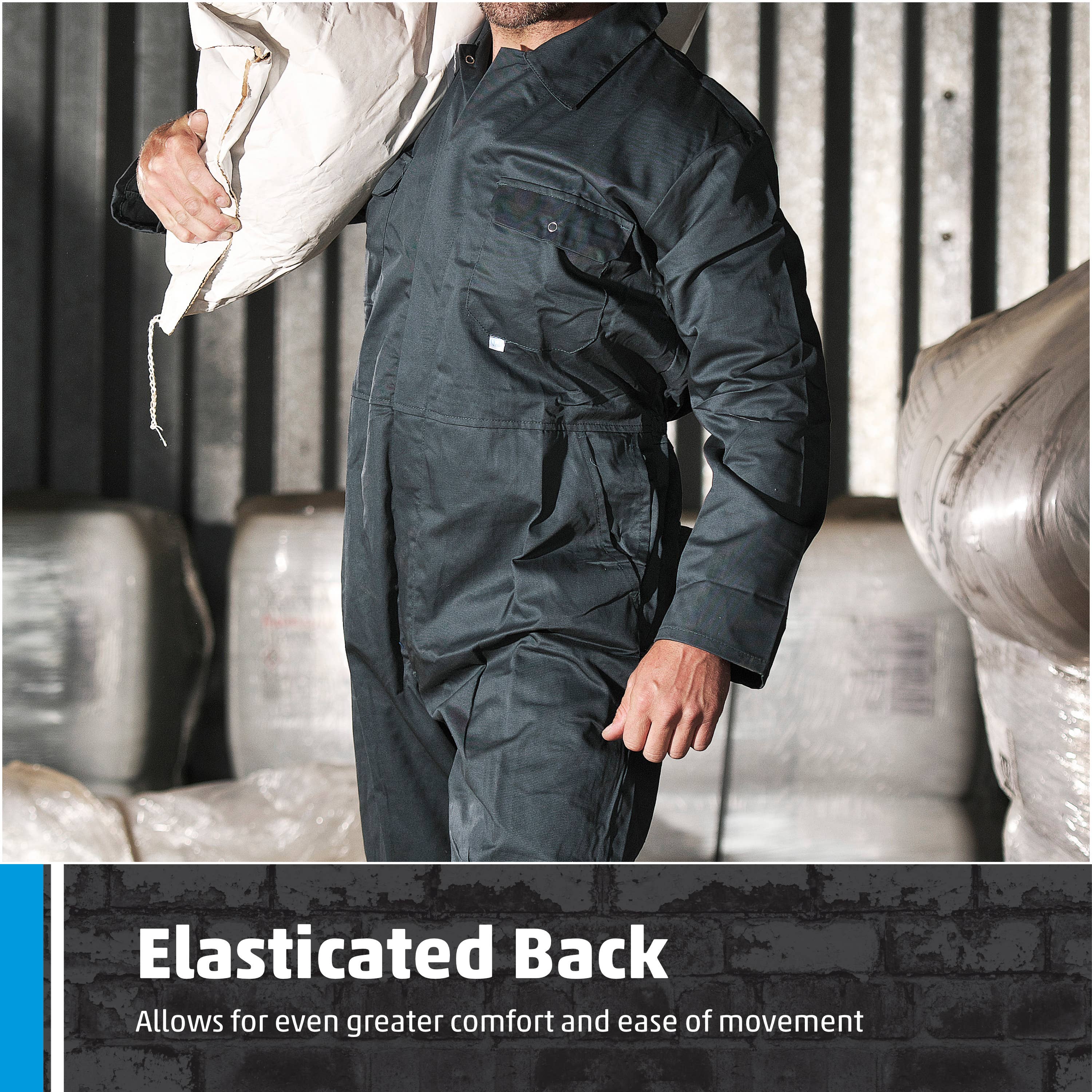 TuffStuff Workwear – wholesale Overalls – Men’s – Fort Stud Front Coverall, Durable & Comfortable Work Overall4