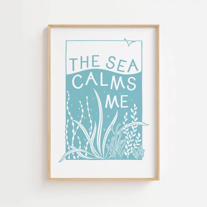 Once upon a Dandelion - Vendita all'ingrosso Stampa artistica - Il mare mi calma - Serigrafia - Stampa d'arte - A4