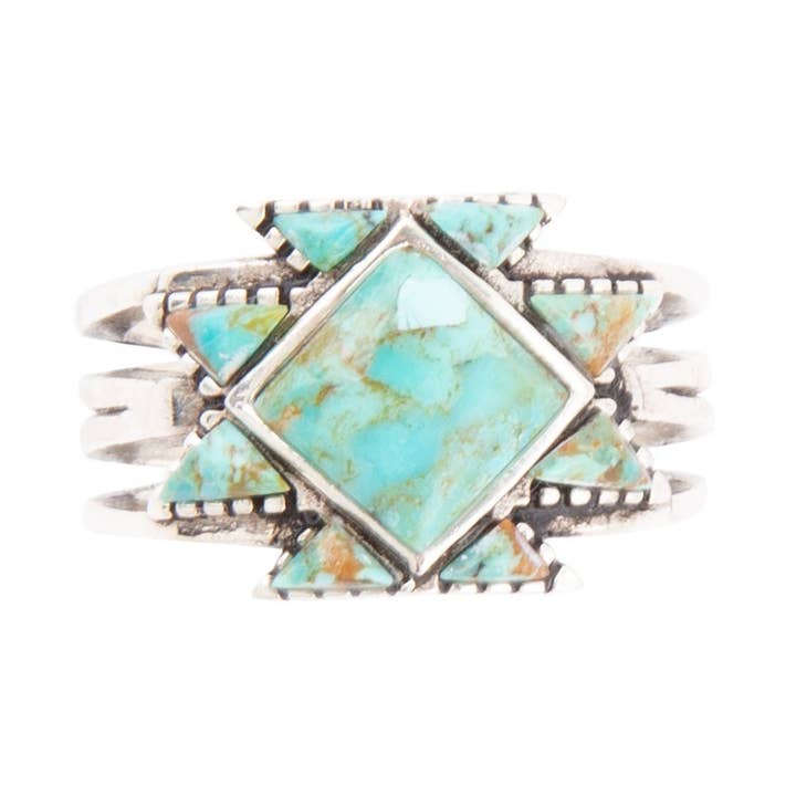 Barse Jewelry - Wholesale Cocktail/Statement Ring - Sharp Turquoise and Sterling Silver Ring
