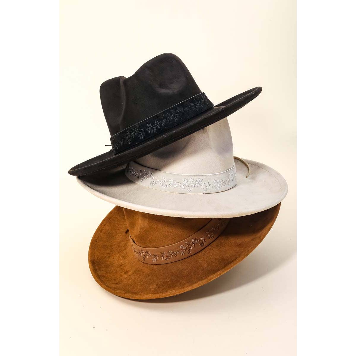 Anarchy Street – Engroshandel Bucket hat - Dame – Broderet blomsterrem Fedora Hat4