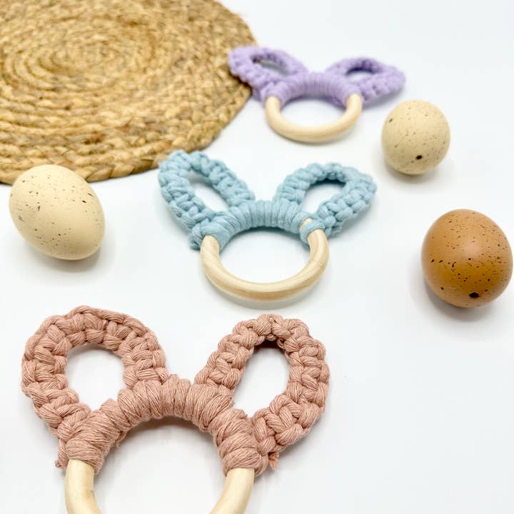 Lilly Bird Crochet – wholesale Napkin ring – Macrame Easter Bunny ears |Macrame Easter napkin ring holder