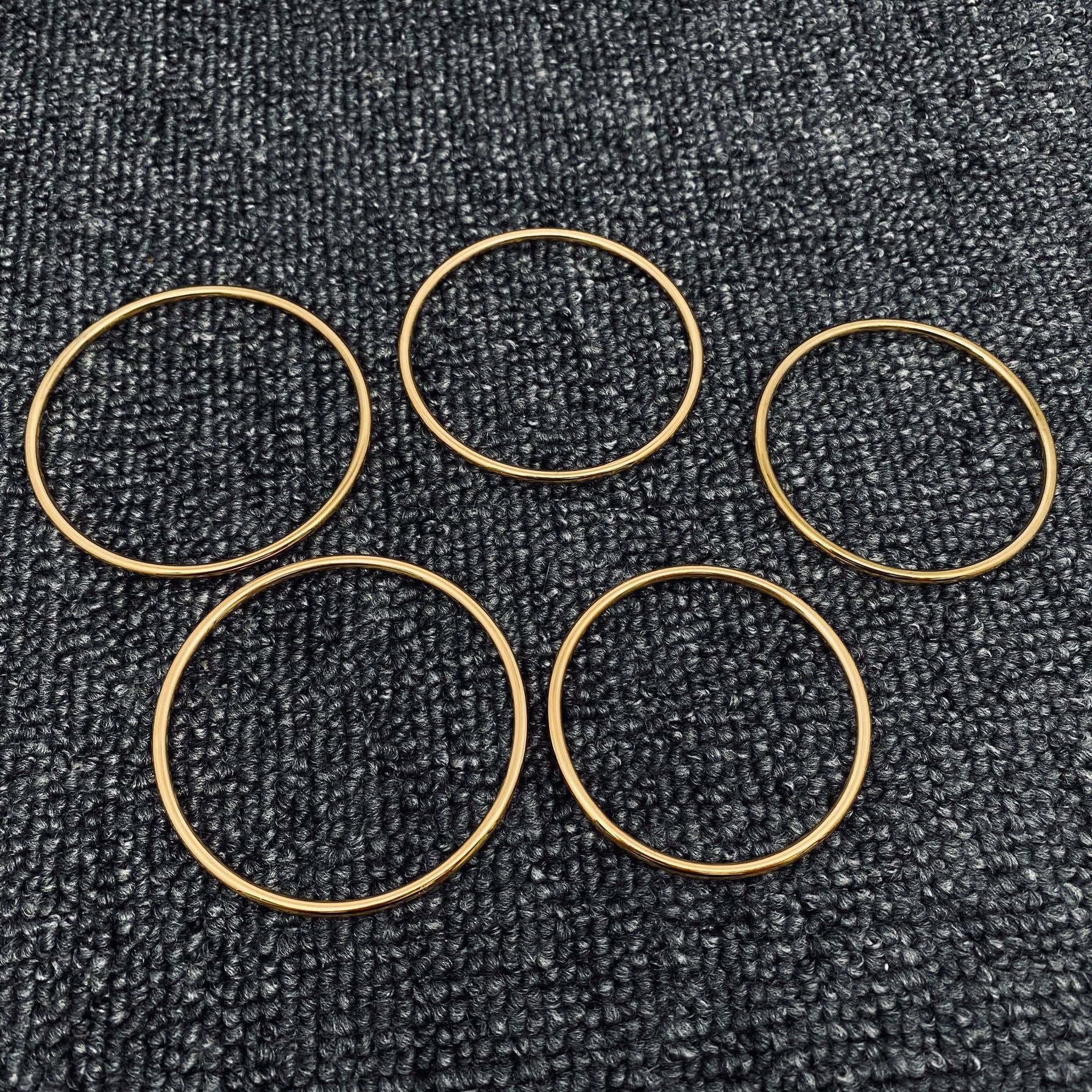 Mio Queena – wholesale Bangle bracelet – 5 Sizes 3 Colors Optional 3mm Stainless Circle Bangle - FGS5