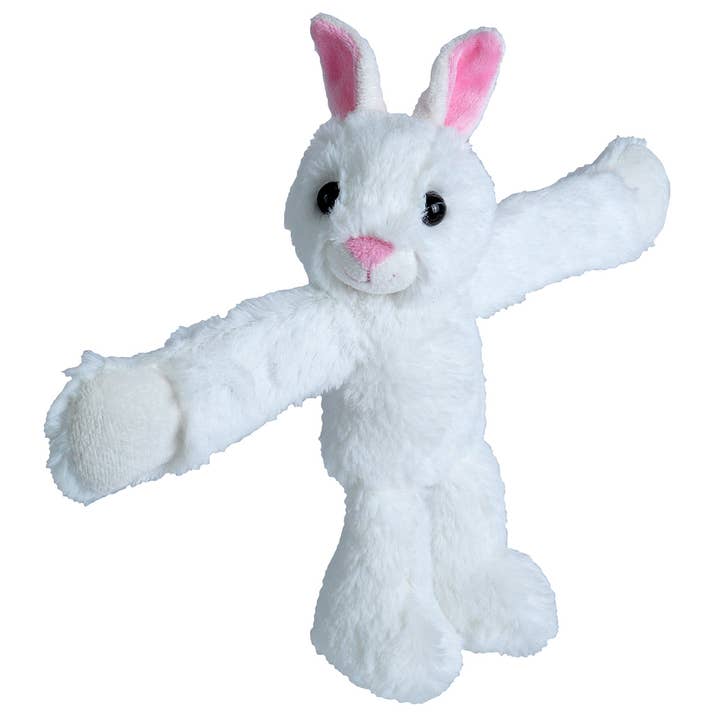 Huggers Bunny White Stuffed Animal 8" for wholesale by Wild Republic