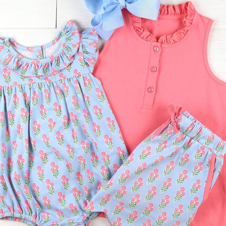 Shrimp and Grits Kids - Wholesale Bodysuit (Non-Footed) - Baby - Coral Bouquet Bubble2
