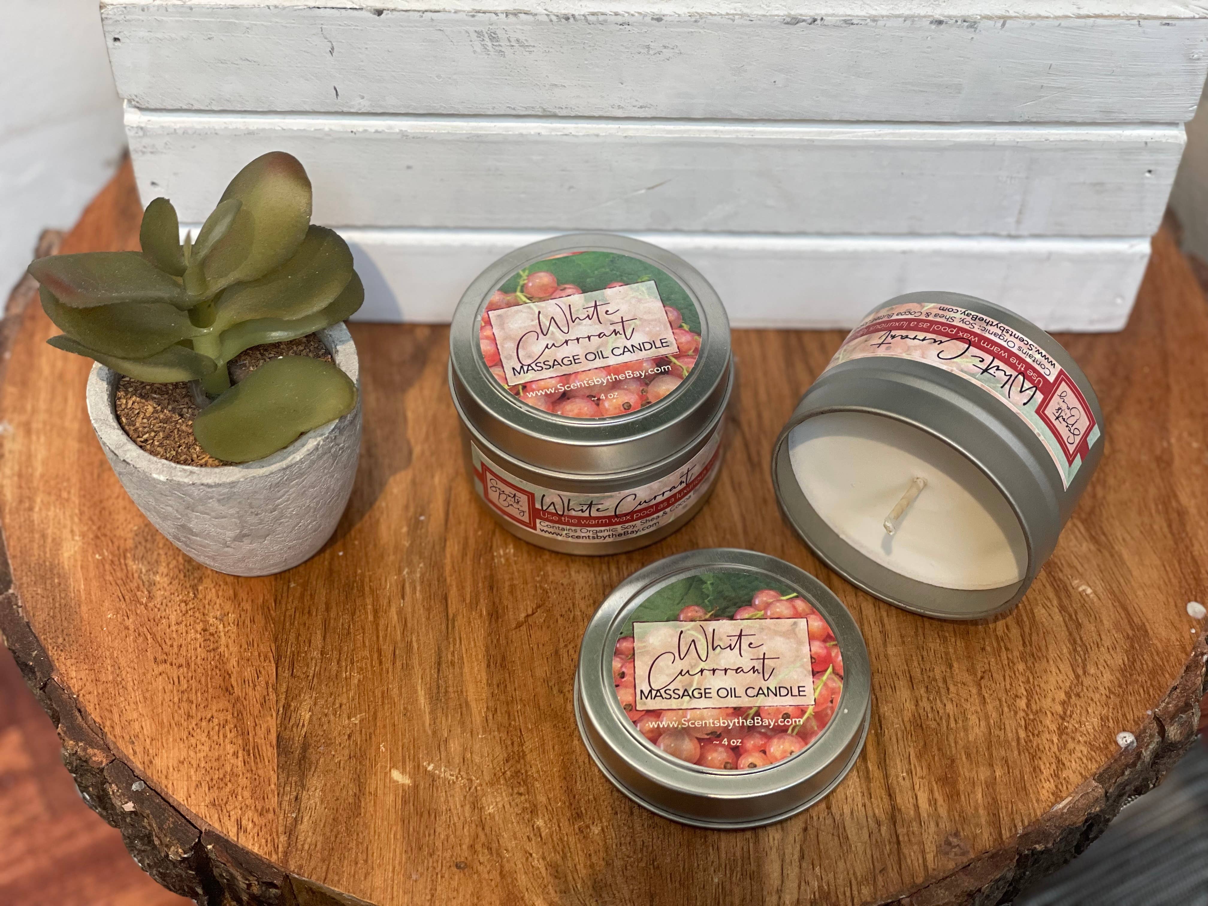 Scents by the Bay - Wholesale Travel Candles - 4 oz Travel Tin: Organic Massage Oil Candle9