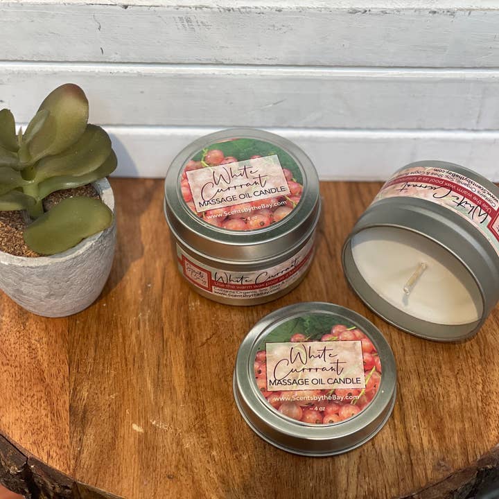 Scents by the Bay - Wholesale Travel Candles - 4 oz Travel Tin: Organic Massage Oil Candle9