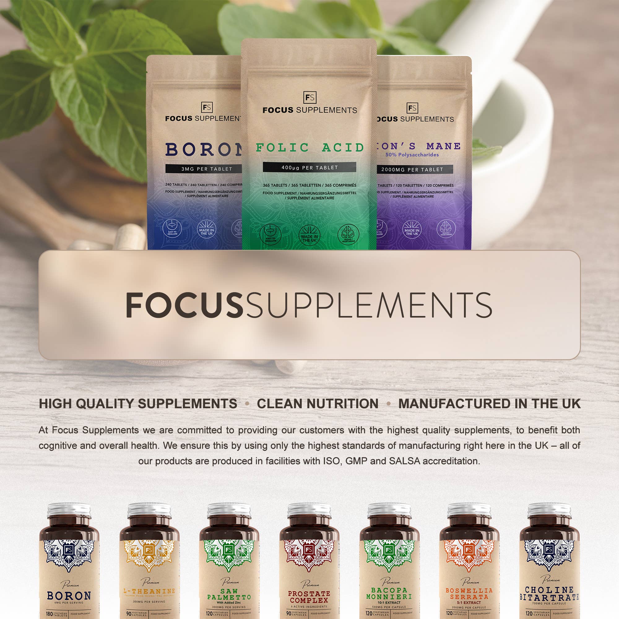 Focus Supplements - Vente Supplément oral/vitamine - Acide folique (400 µg) 365 comprimés6