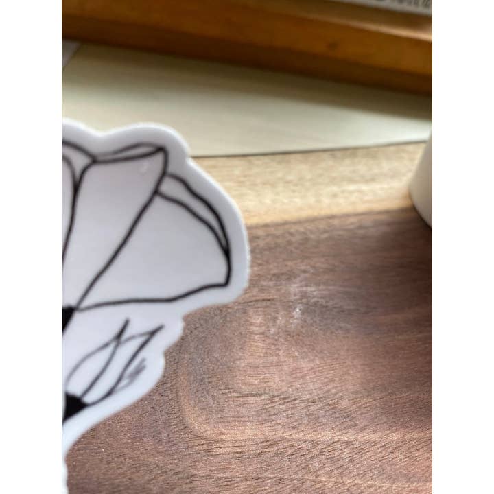 Beth Ann Erickson Designs - Wholesale Sticker - California Poppy Sticker, Flower Stickers for Water Bottle3