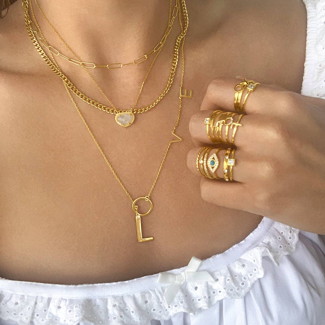 Adornia – Engroshandel Smykkesæt – Adornia sæt med tre ringe i sølv og guld4