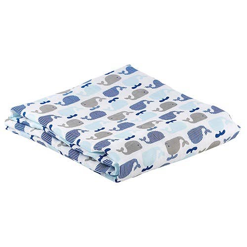 Swaddle Blanket - Whale for wholesale by Santa Barbara Design Studio by Creative Brands