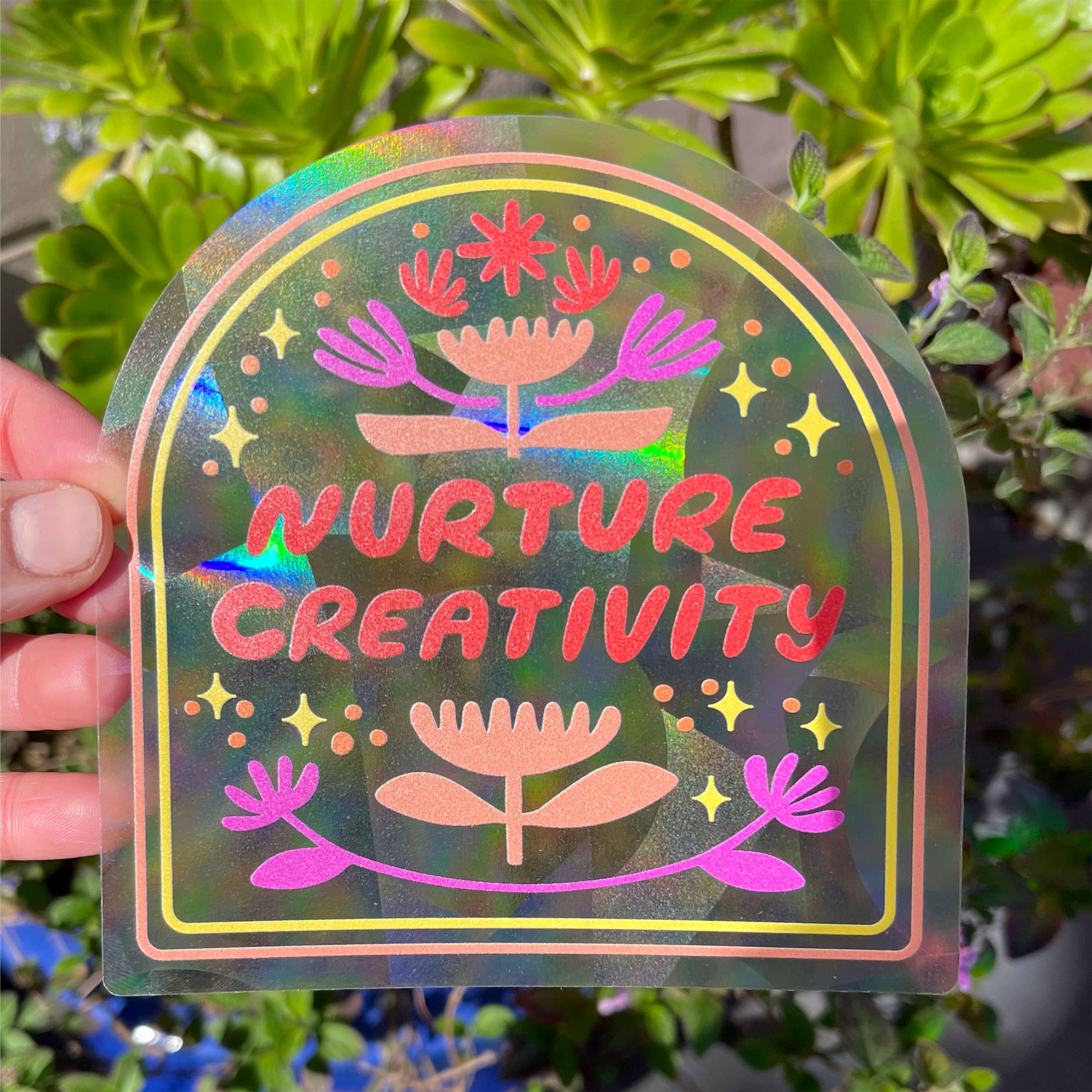 Wholesale Nurture Creativity Suncatcher Decal for your store