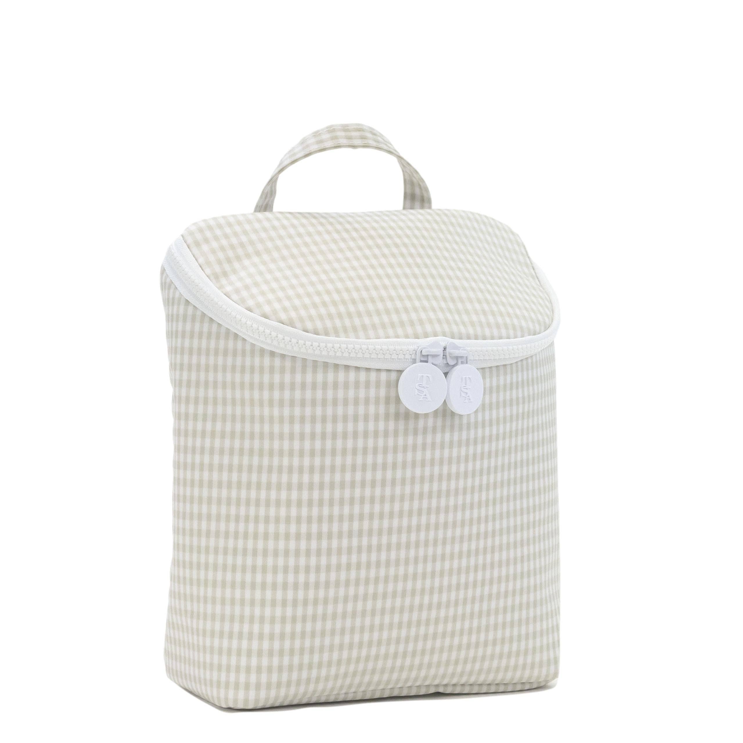 TRVL Design - Wholesale Lunch Bag/Box - Kids - TAKE AWAY INSULATED LUNCH BAG - GINGHAM PEARL GREY1