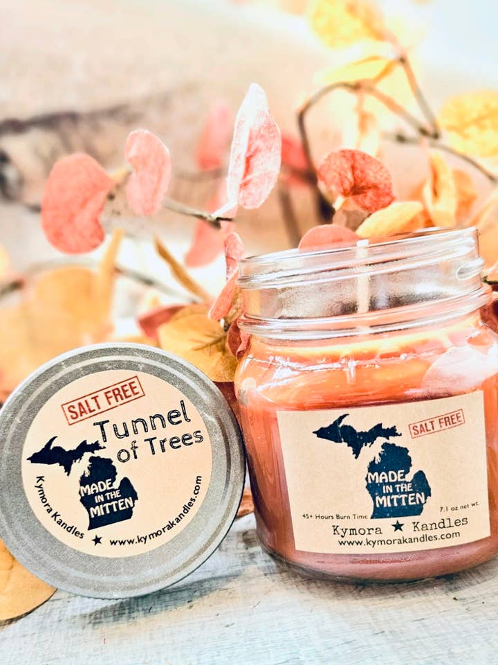Mini Mason Jar Candle -Tunnel of Trees for wholesale by Kymora Kandles