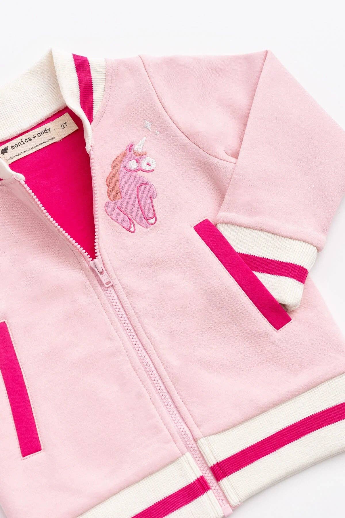 Monica + Andy - Wholesale Bomber Jacket - Kids - Zip Bomber Jacket_Pink Unicorns3
