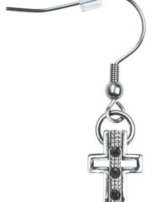 Earring PEACE - Jet for wholesale by Trinity Cross