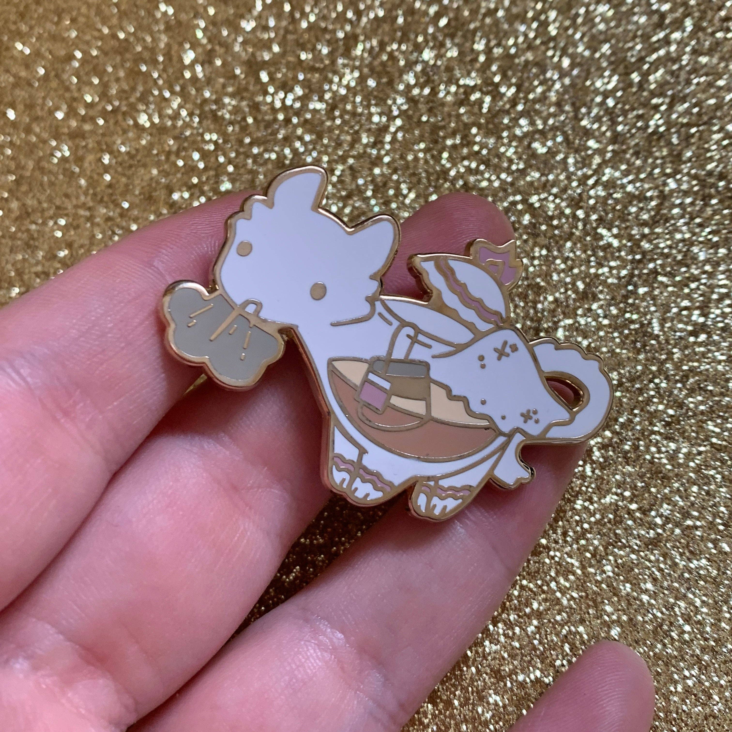 Woolblossom - Wholesale Lapel Pin/Button - Tea-Pot Dragon ~ Enamel Pin2