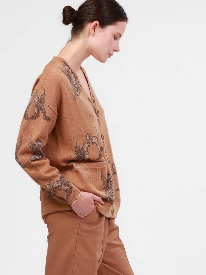 Cardigan Astrologie Mandel für den Großhandel von Las Sureñas