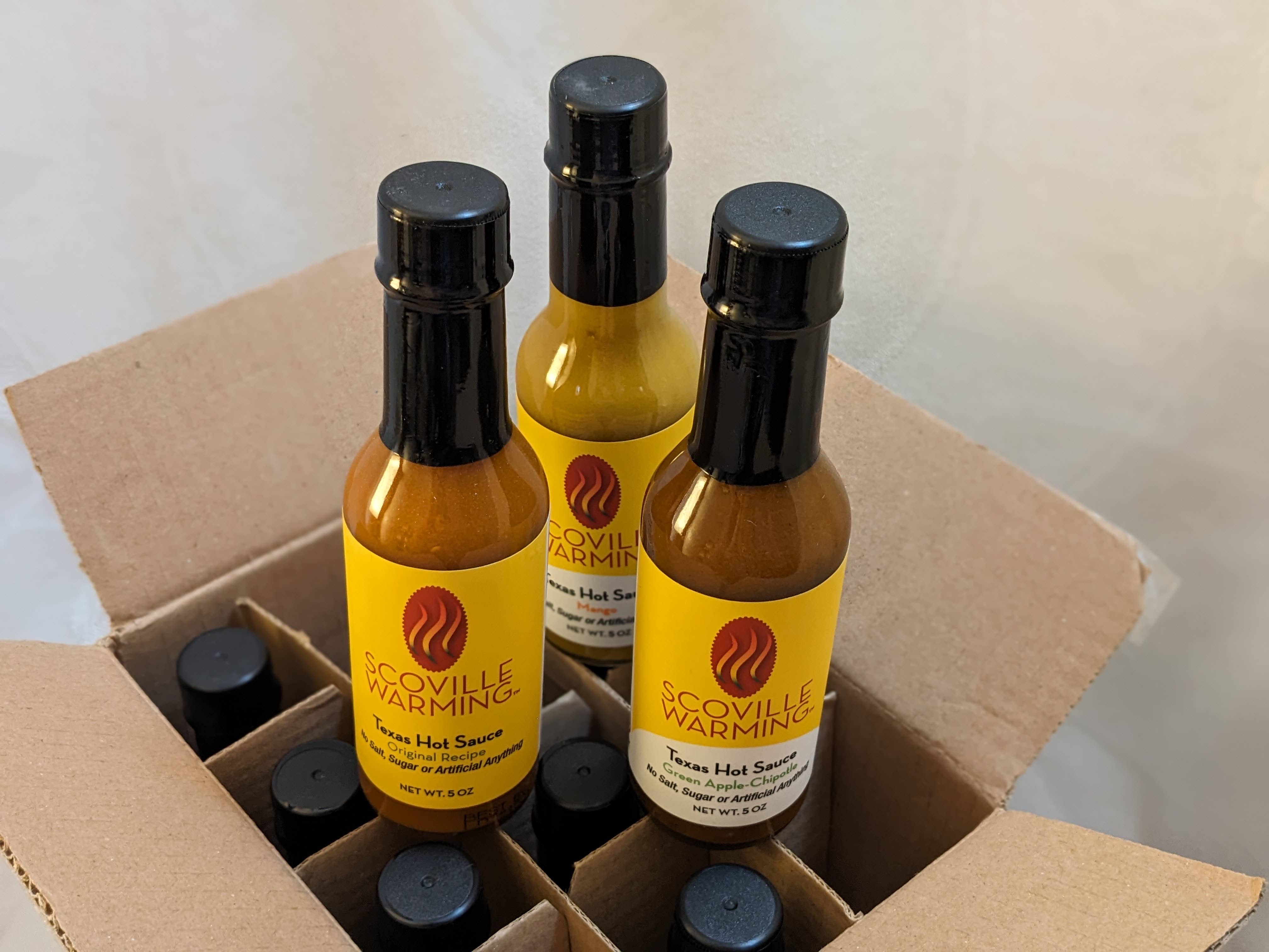 Scoville Warming - Wholesale Hot Sauce - Hot Sauce Sampler Case - 12 Count1