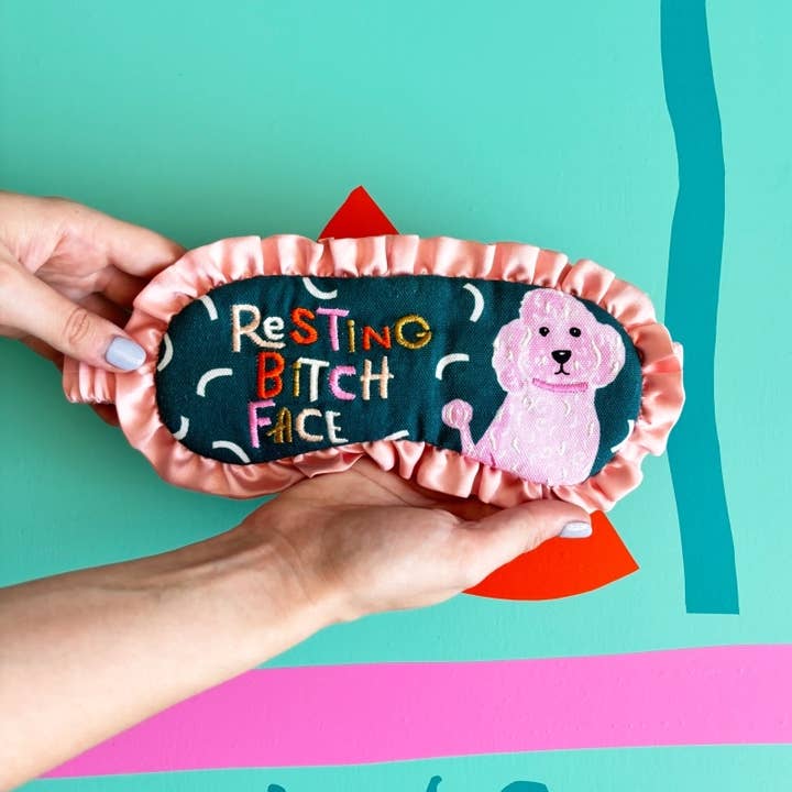 Dog House 'Resting Bitch Face' Eyemask for wholesale by House of Disaster