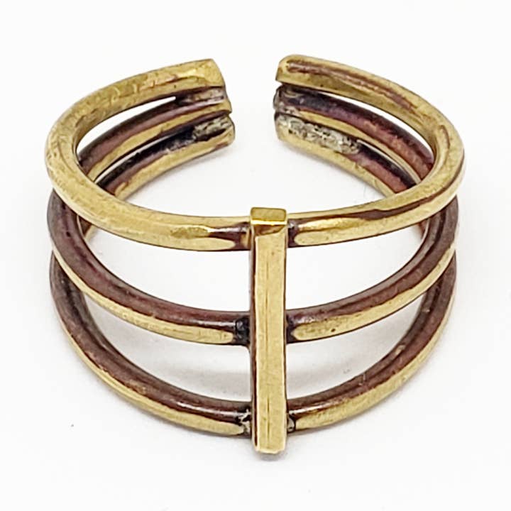 Ribcage Ring for wholesale by Daisy Metalworks