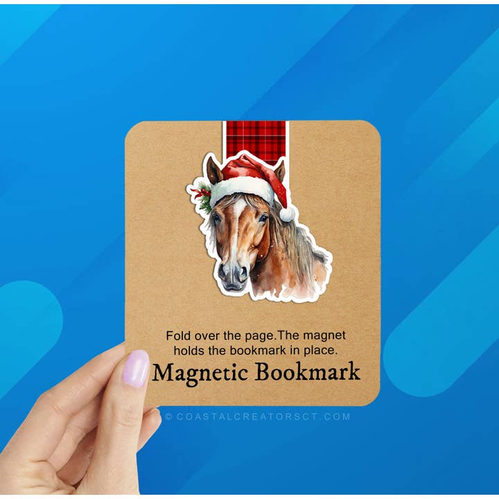 Christmas Horse Magnetic Bookmark (Packaged) for wholesale by Coastal Creators of Connecticut