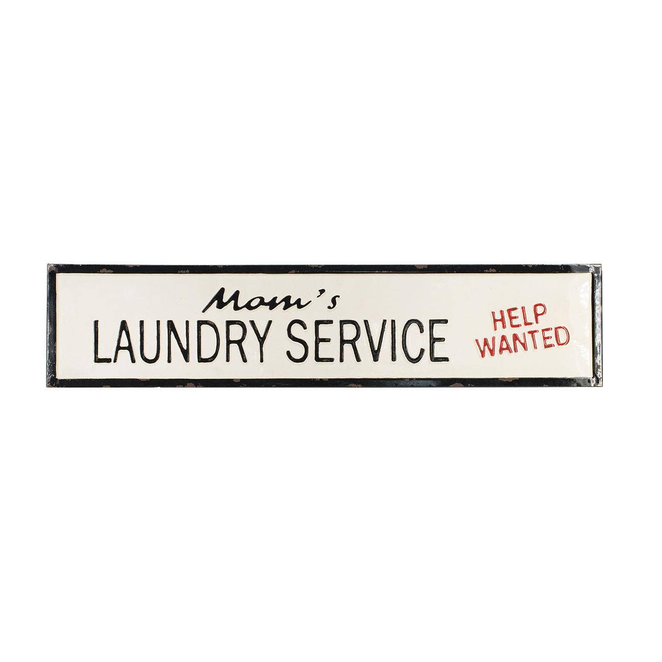 A&B Home Group Inc. - Wholesale Christmas Decoration - 36x8" Enamel Laundry Sign - White/Black0