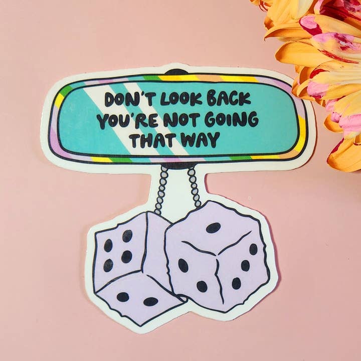 Don't look back sticker hydroflask planner retro for wholesale by Luxe Trauma