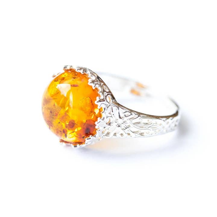 Princess Crown Amber Ring for wholesale by Baltic Beauty
