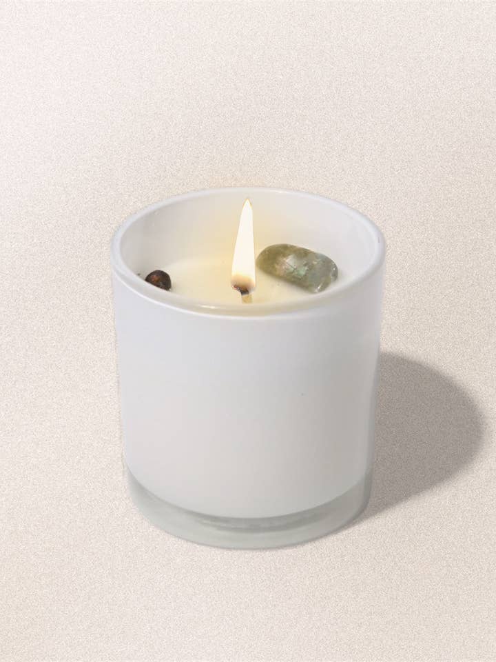 Strength & Intuition Intention Candle - juniper / currant / pear / cedar for wholesale by Devine Flame